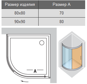 Полукруглая душевая кабина
